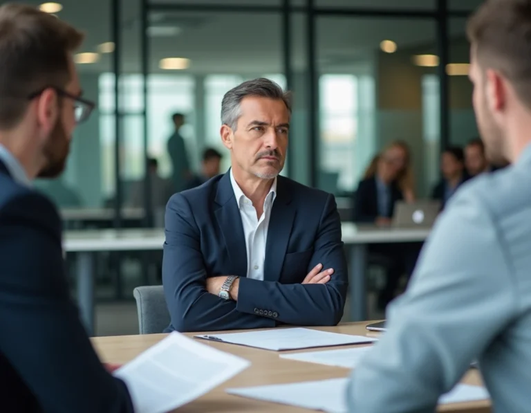 Un cadre expérimenté refuse d'interagir avec son remplaçant potentiel lors d'une réunion de transfert de compétences en entreprise